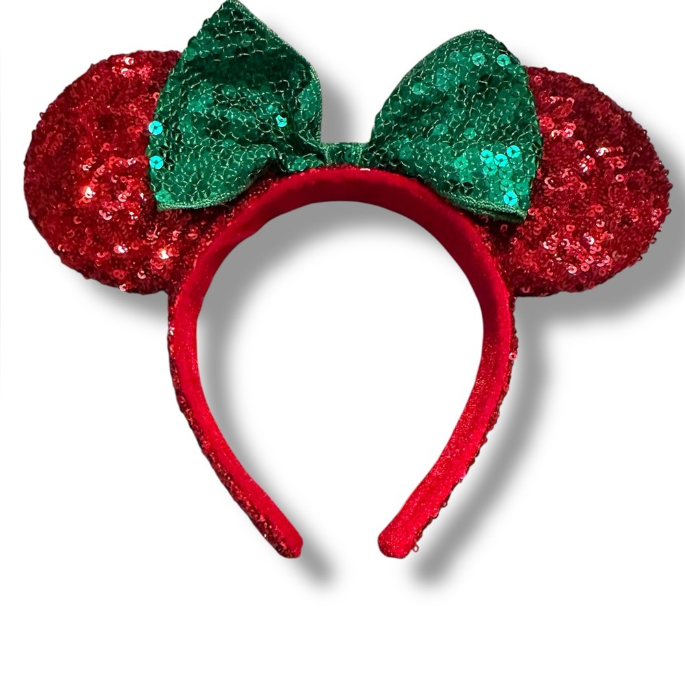 Sequin Red and Green Mickey Ears